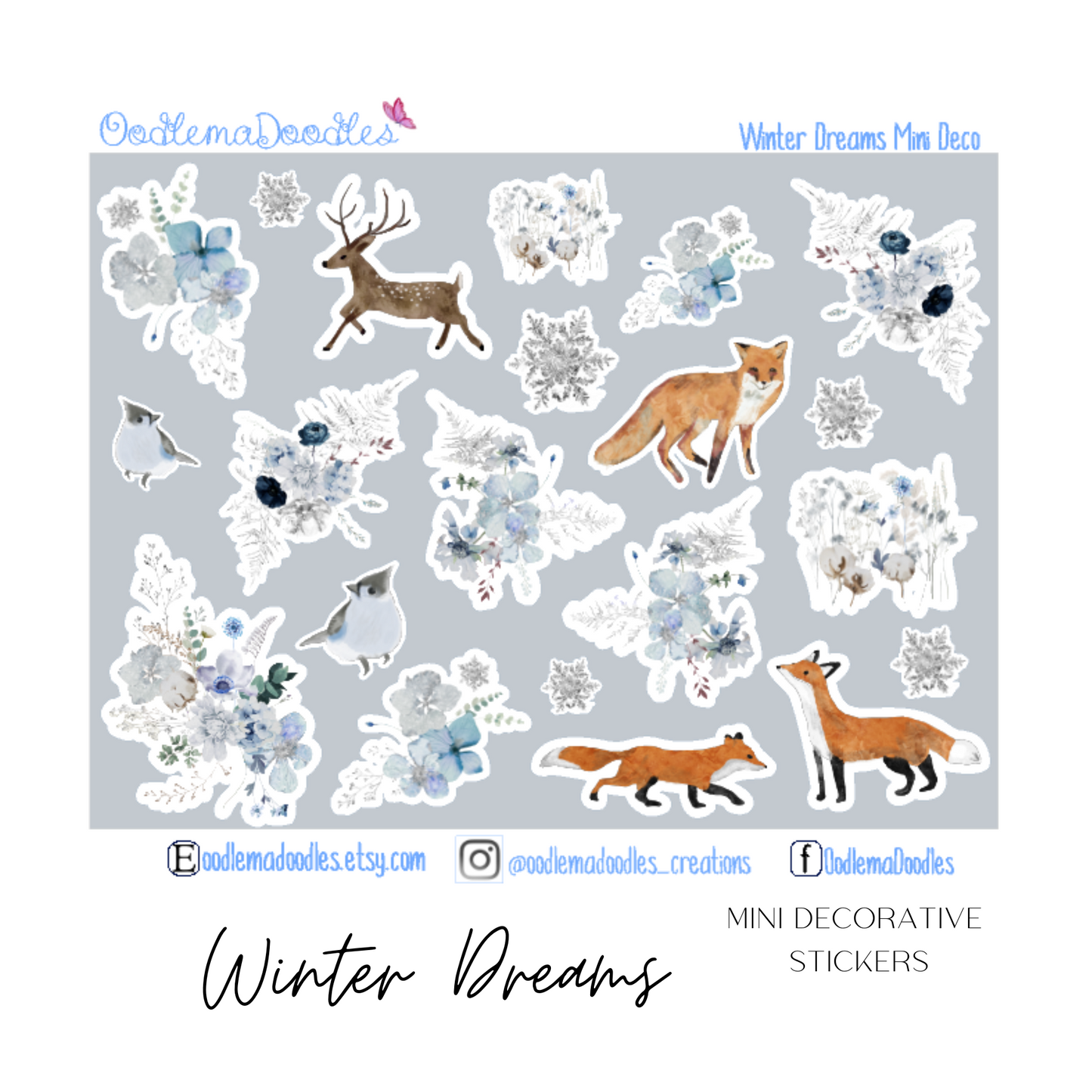 Winter Dreams Mini Decorative Stickers