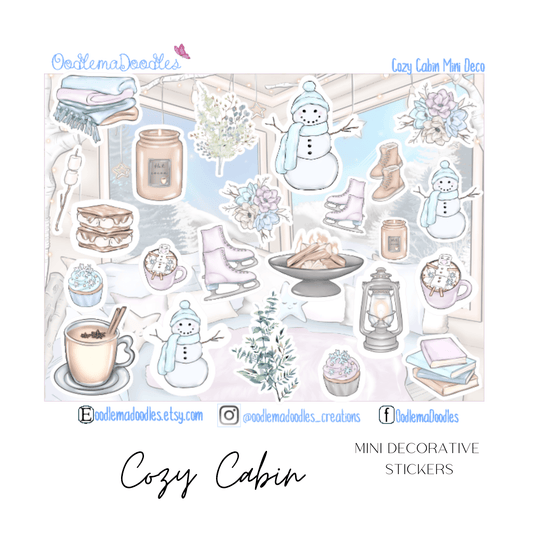 Cozy Cabin Mini Decorative Stickers - oodlemadoodles