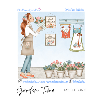 Garden Time Decorative Double Box Sticker