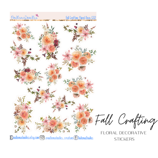 Fall Crafting Floral Decorative Stickers