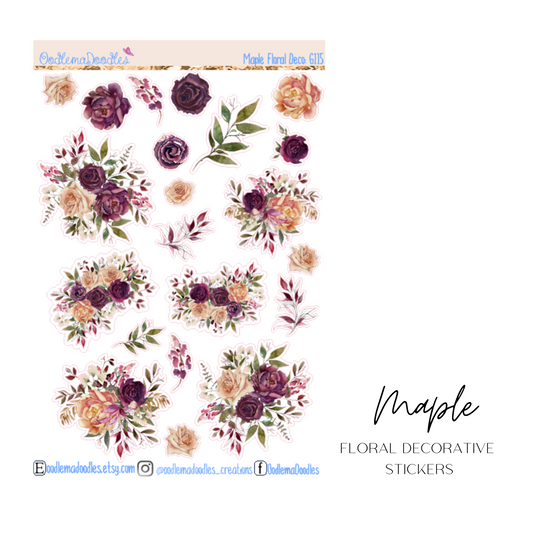 Maple Floral Decorative Stickers