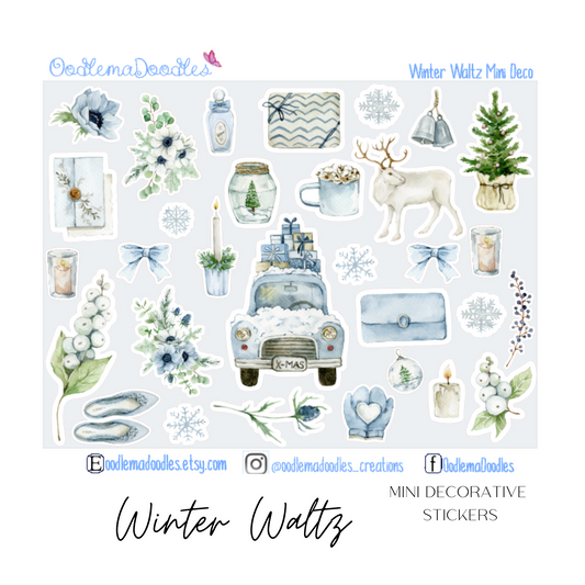 Winter Waltz Mini Decorative Stickers