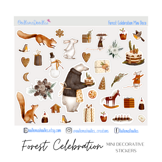 Forest Celebration Mini Decorative Stickers