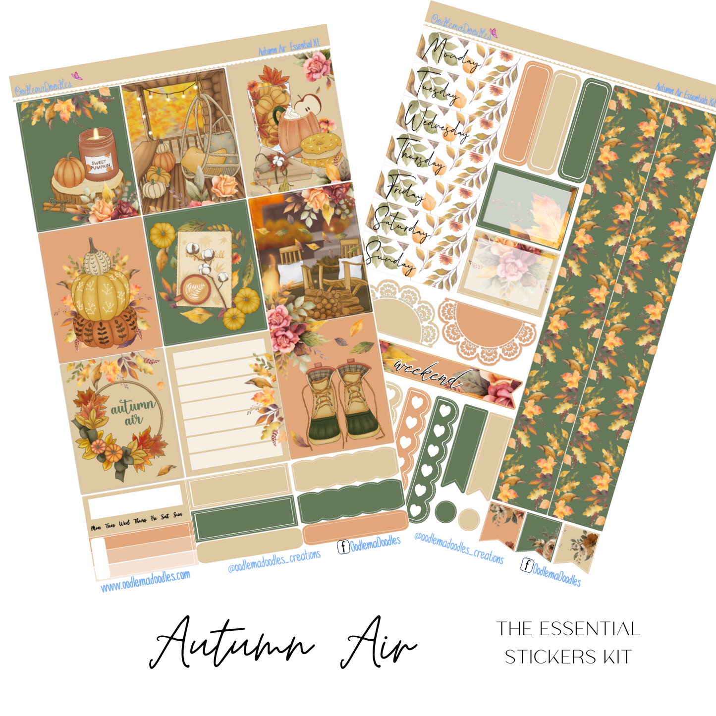 Autumn Air Essential Planner Sticker Kit