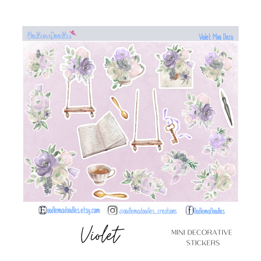 Violet Mini Decorative Stickers