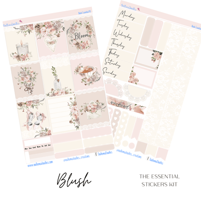 Blush Essential Planner Sticker Kit - oodlemadoodles