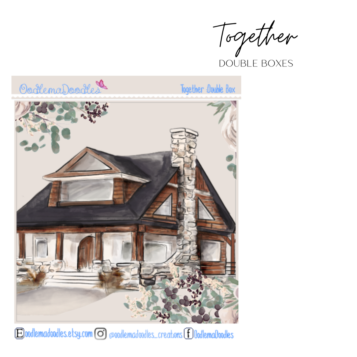 Together Decorative Double Box Sticker