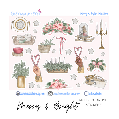 Merry and Bright Mini Decorative Stickers