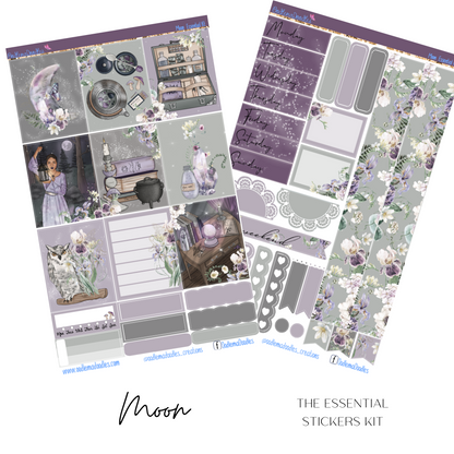 Moon Essential Planner Sticker Kit