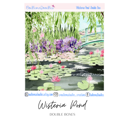 Wisteria Pond Decorative Double Box Sticker