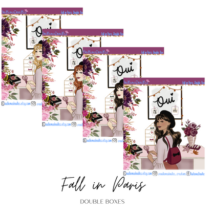 Fall in Paris Decorative Double Box Sticker