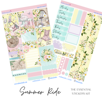 Summer Ride Essential Planner Sticker Kit