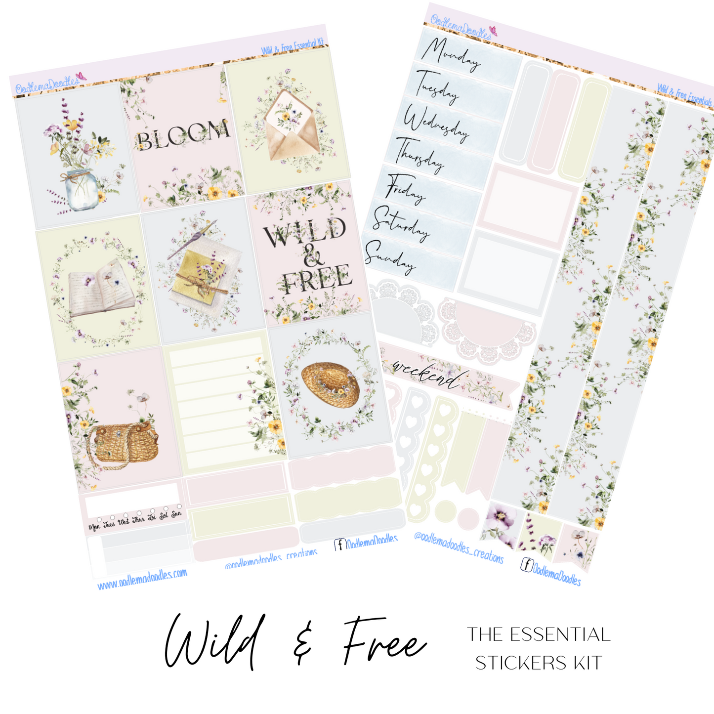 Wild & Free Essential Planner Sticker Kit