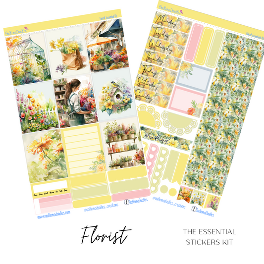 Florist Essential Planner Sticker Kit
