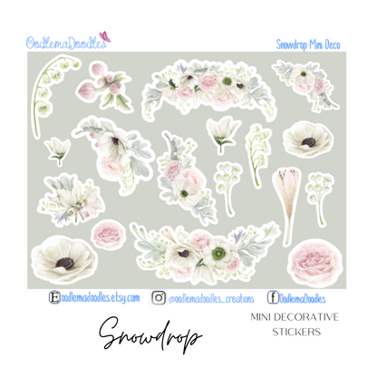 Snowdrop Mini Decorative Stickers