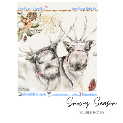 Snowy Season Decorative Double Box Sticker