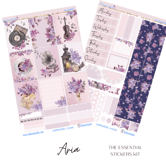Aria Essential Planner Sticker Kit - oodlemadoodles