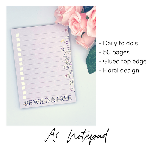 Wildflower A6 Notepad