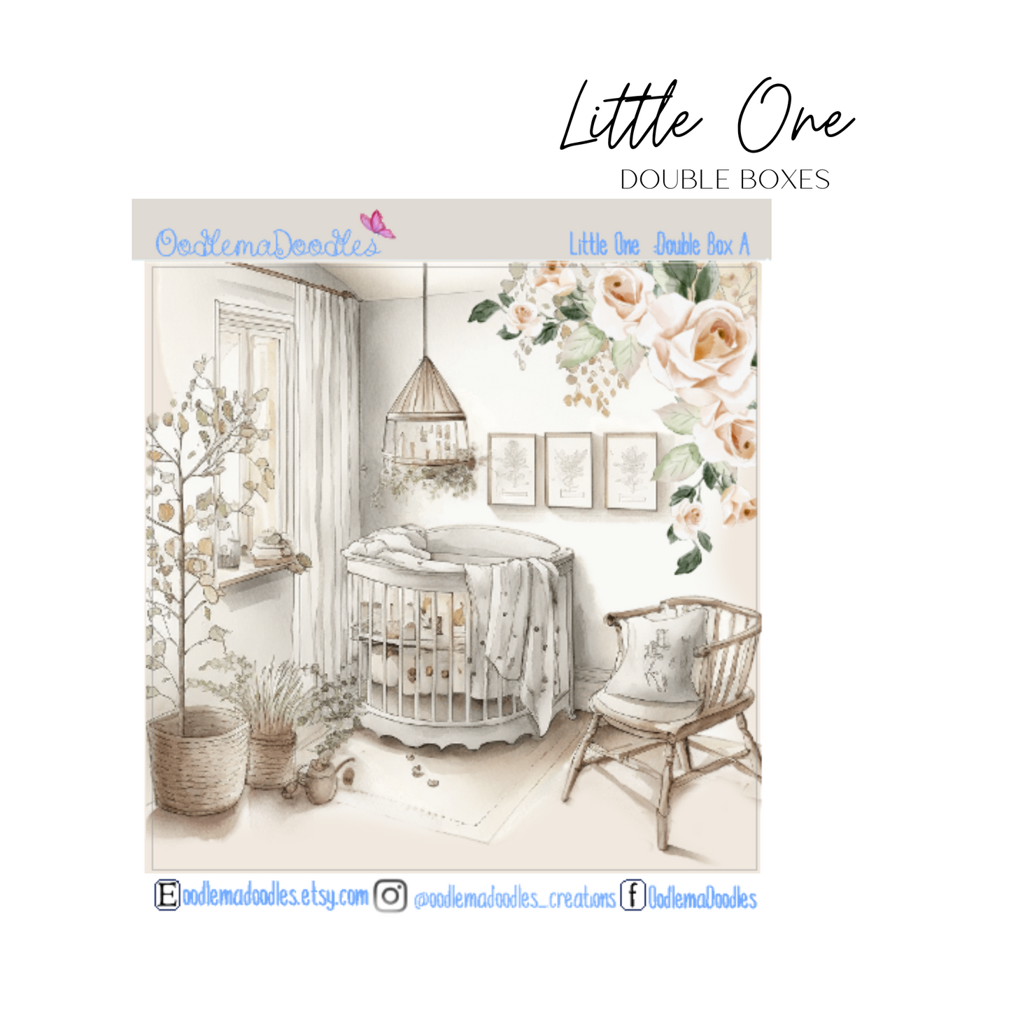 Little One Decorative Double Box Sticker