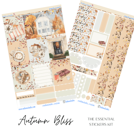 Autumn Bliss Essential Planner Sticker Kit - oodlemadoodles