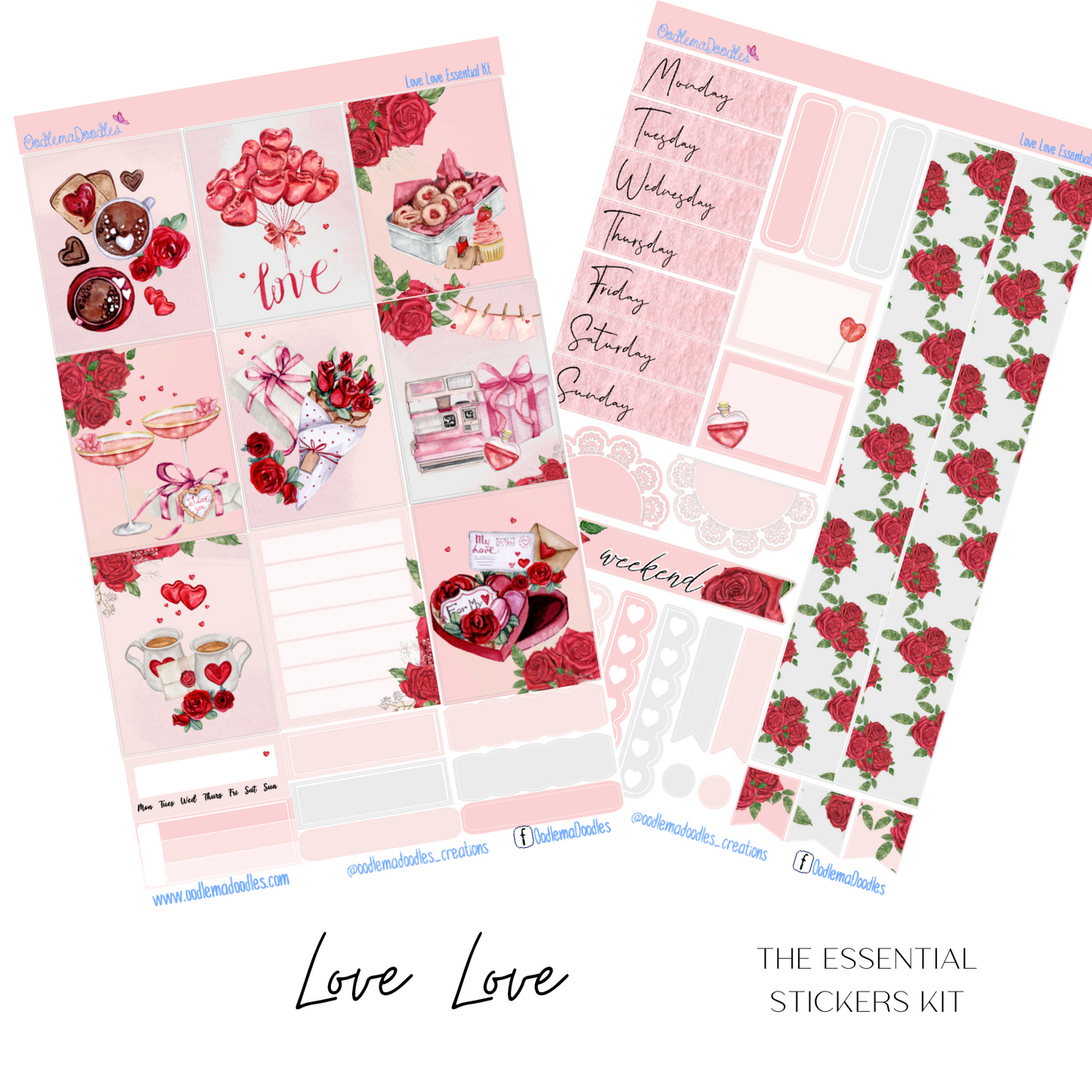 Love Love Essential Planner Sticker Kit