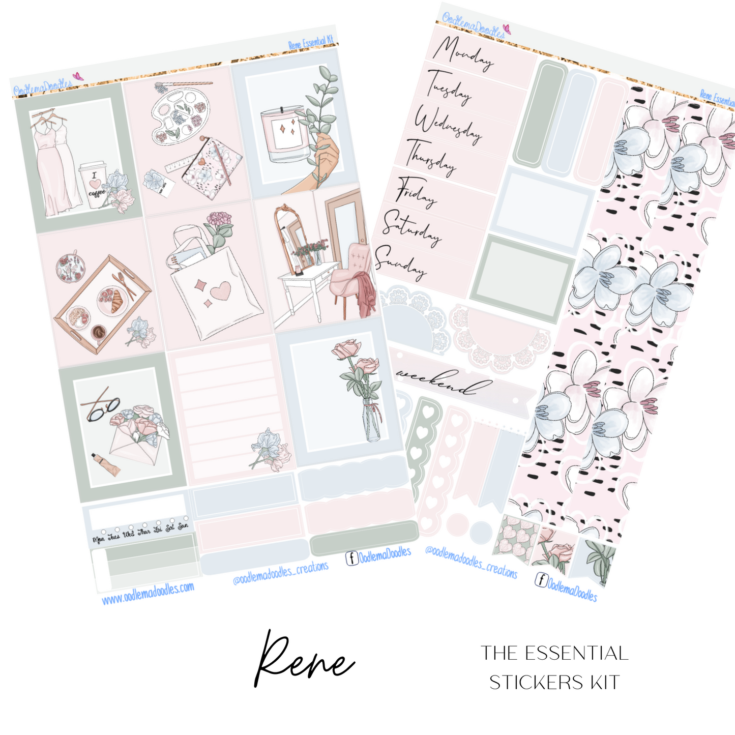 Rene Essential Planner Sticker Kit