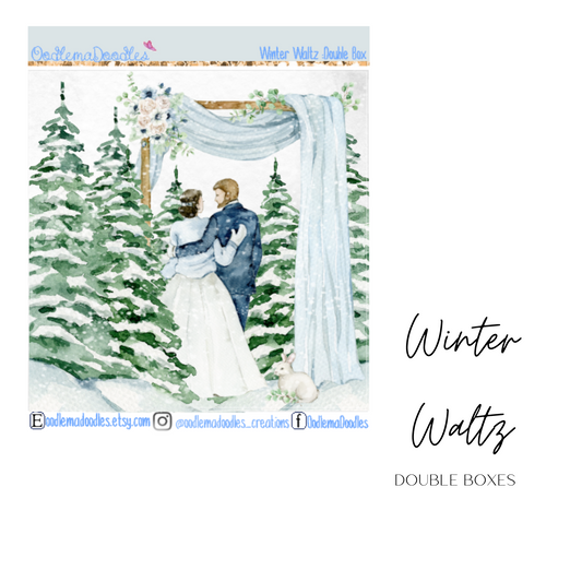 Winter Waltz Decorative Double Box Sticker