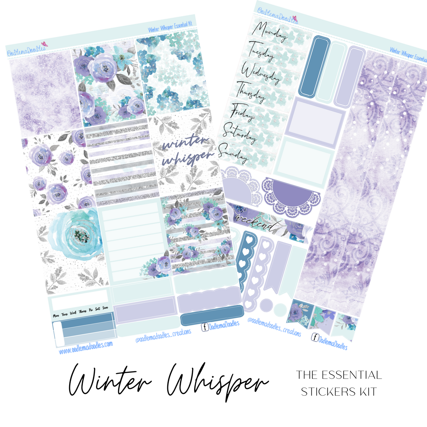 Winter Whisper Essential Planner Sticker Kit