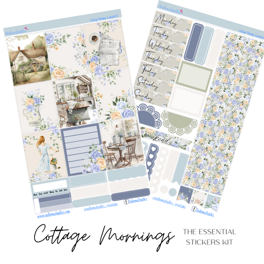 Cottage Mornings Essential Planner Sticker Kit