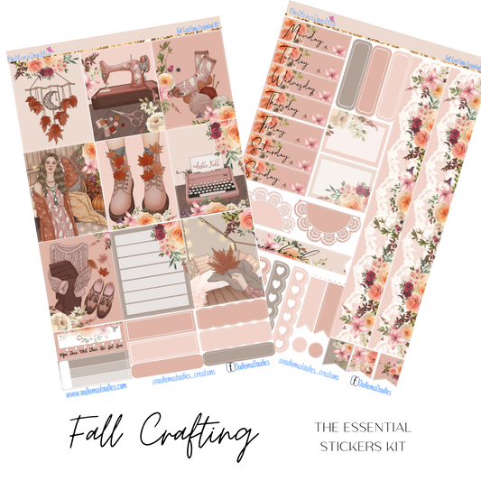 Fall Crafting Essential Planner Sticker Kit