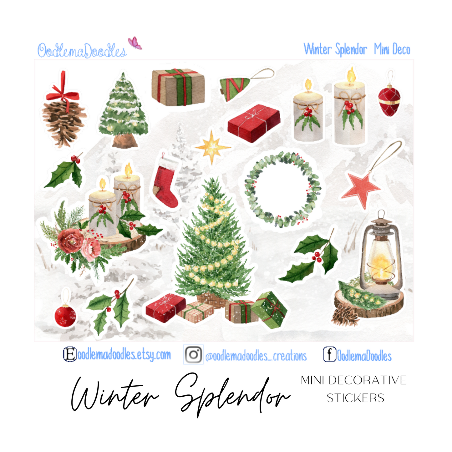 Winter Splendor Mini Decorative Stickers