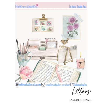 Letters Decorative Double Box Sticker