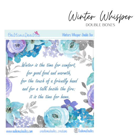 Winter Whisper Decorative Double Box Sticker