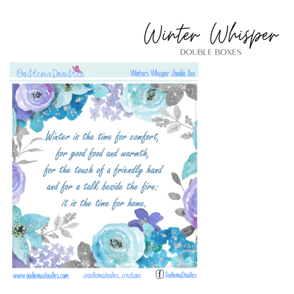 Winter Whisper Decorative Double Box Sticker