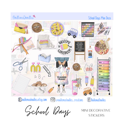 School Days Mini Decorative Stickers