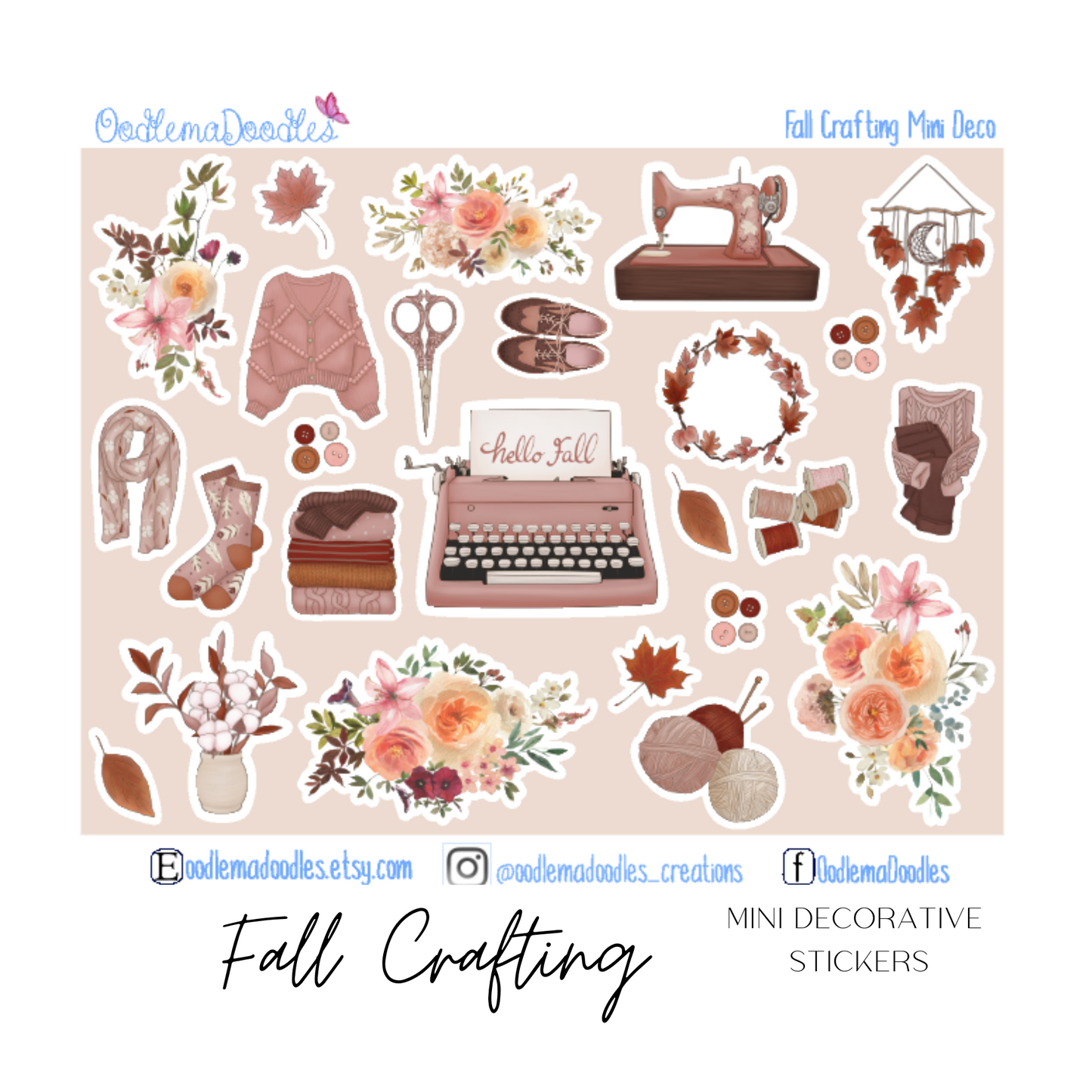 Fall Crafting Mini Decorative Stickers