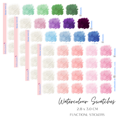 Watercolour Square Swatches Stickers