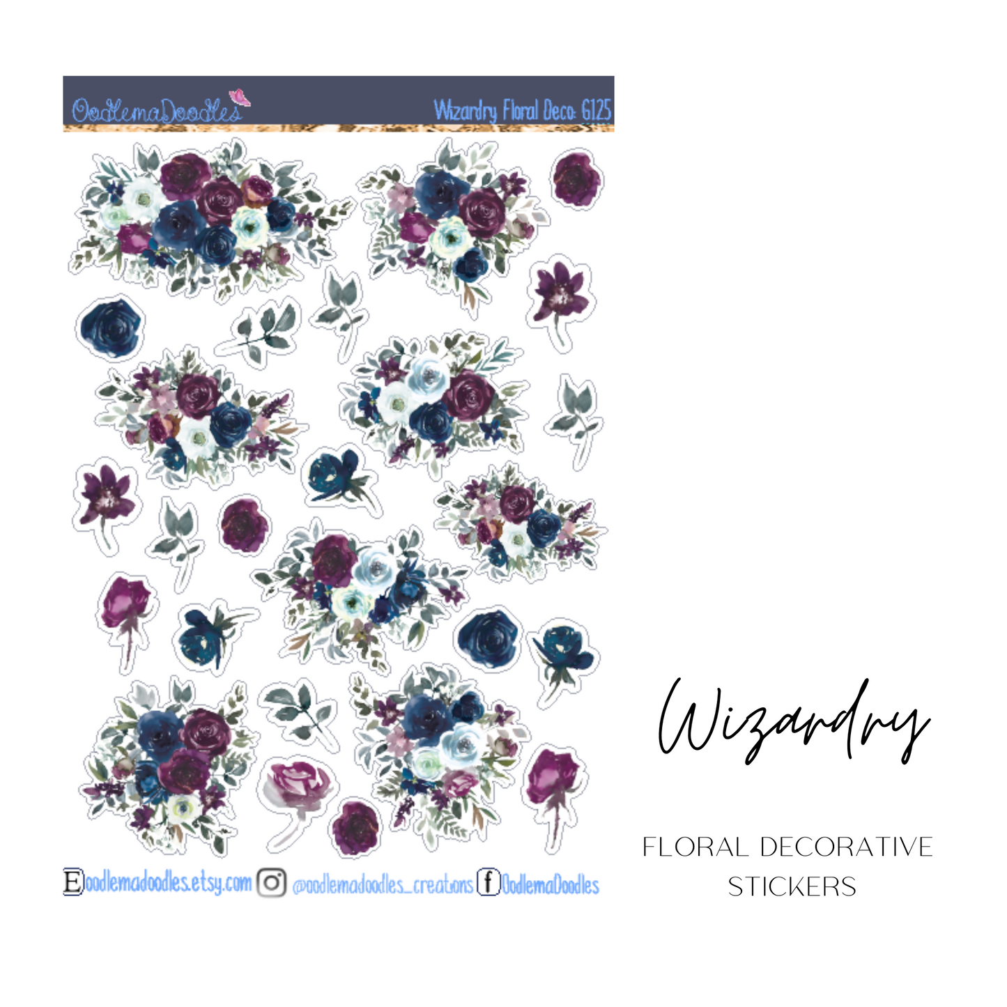 Wizardry Floral Decorative Stickers