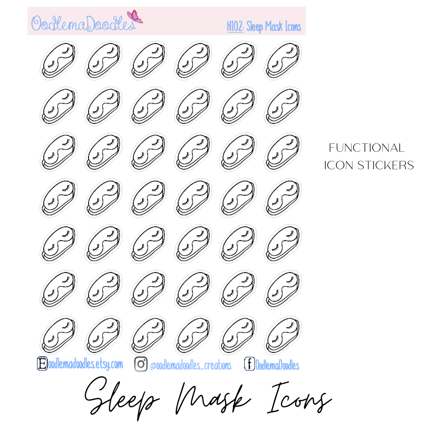 Sleep Mask Icons