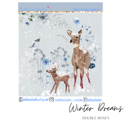 Winter Dreams Decorative Double Box Sticker