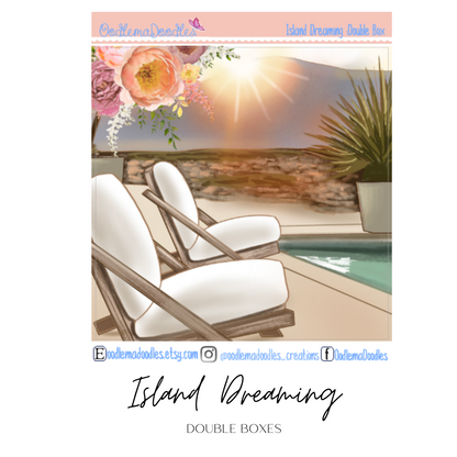 Island Dreaming Decorative Double Box Sticker