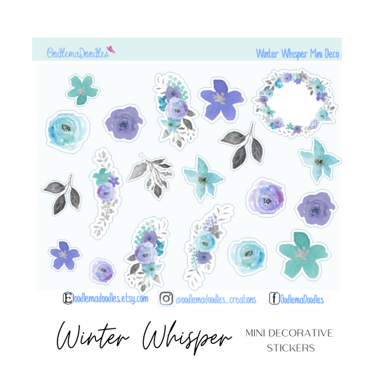 Winter Whisper Mini Decorative Stickers