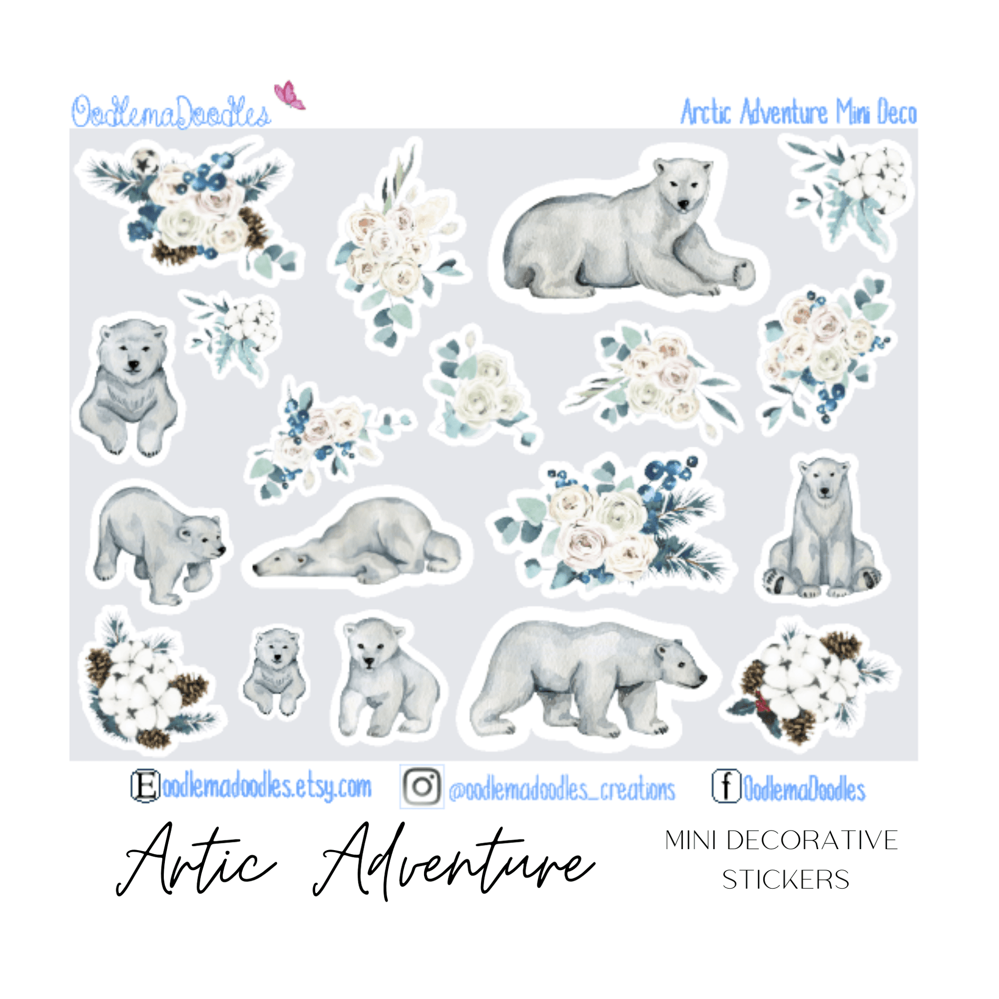 Arctic Adventure Decorative Stickers - oodlemadoodles