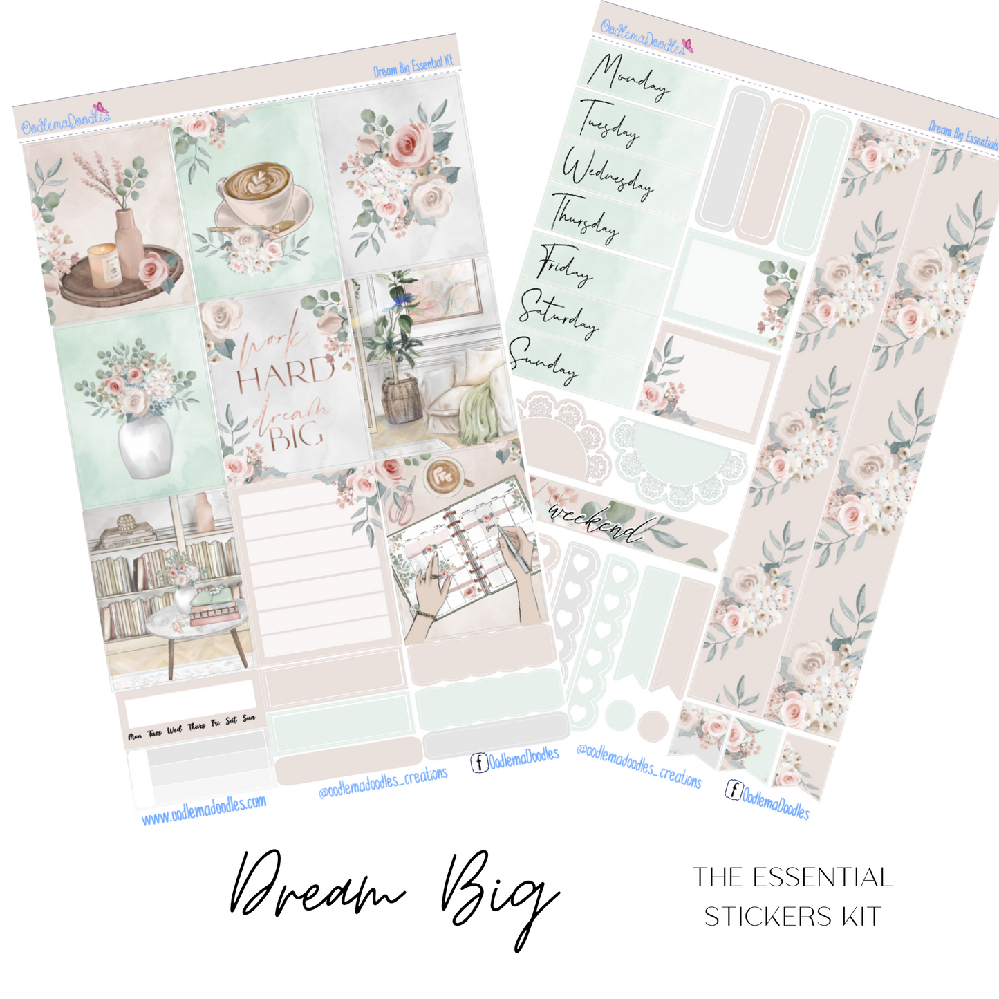 Dream Big Essential Planner Sticker Kit