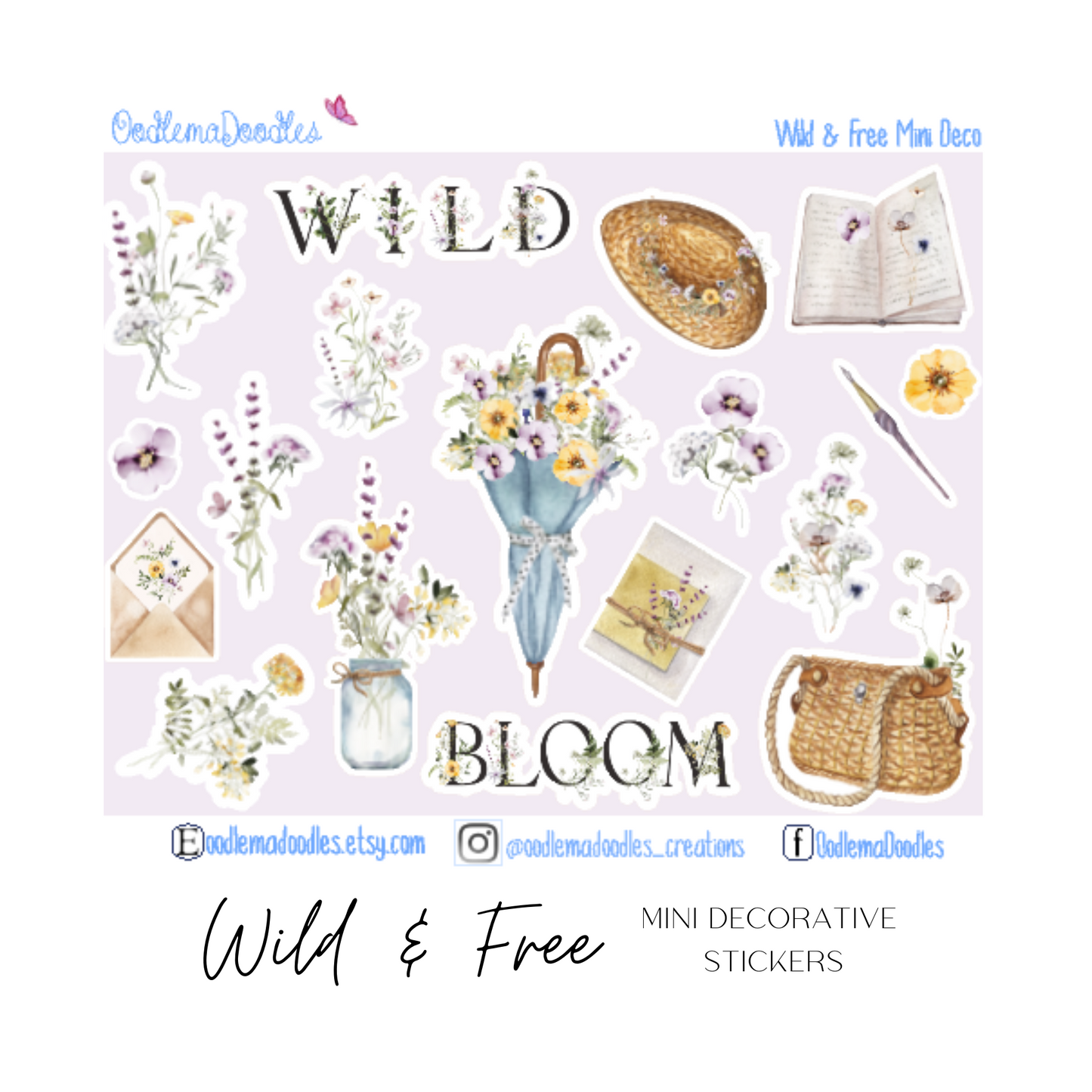 Wild & Free Mini Decorative Stickers