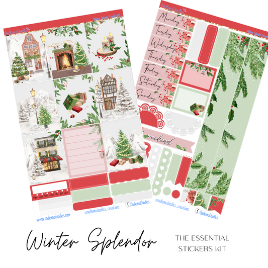Winter Splendor Essential Planner Sticker Kit