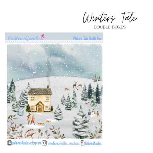 Winters Tale Decorative Double Box Sticker