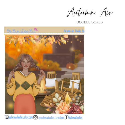 Autumn Air Decorative Double Box Sticker