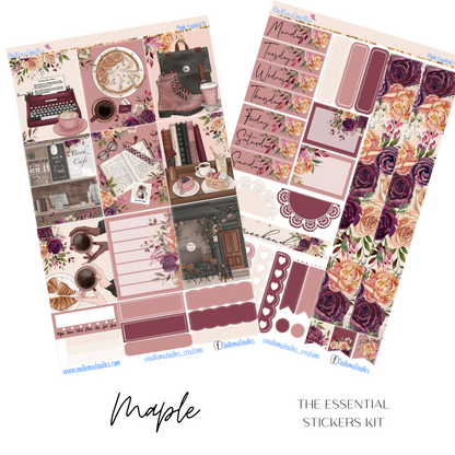 Maple Essential Planner Sticker Kit