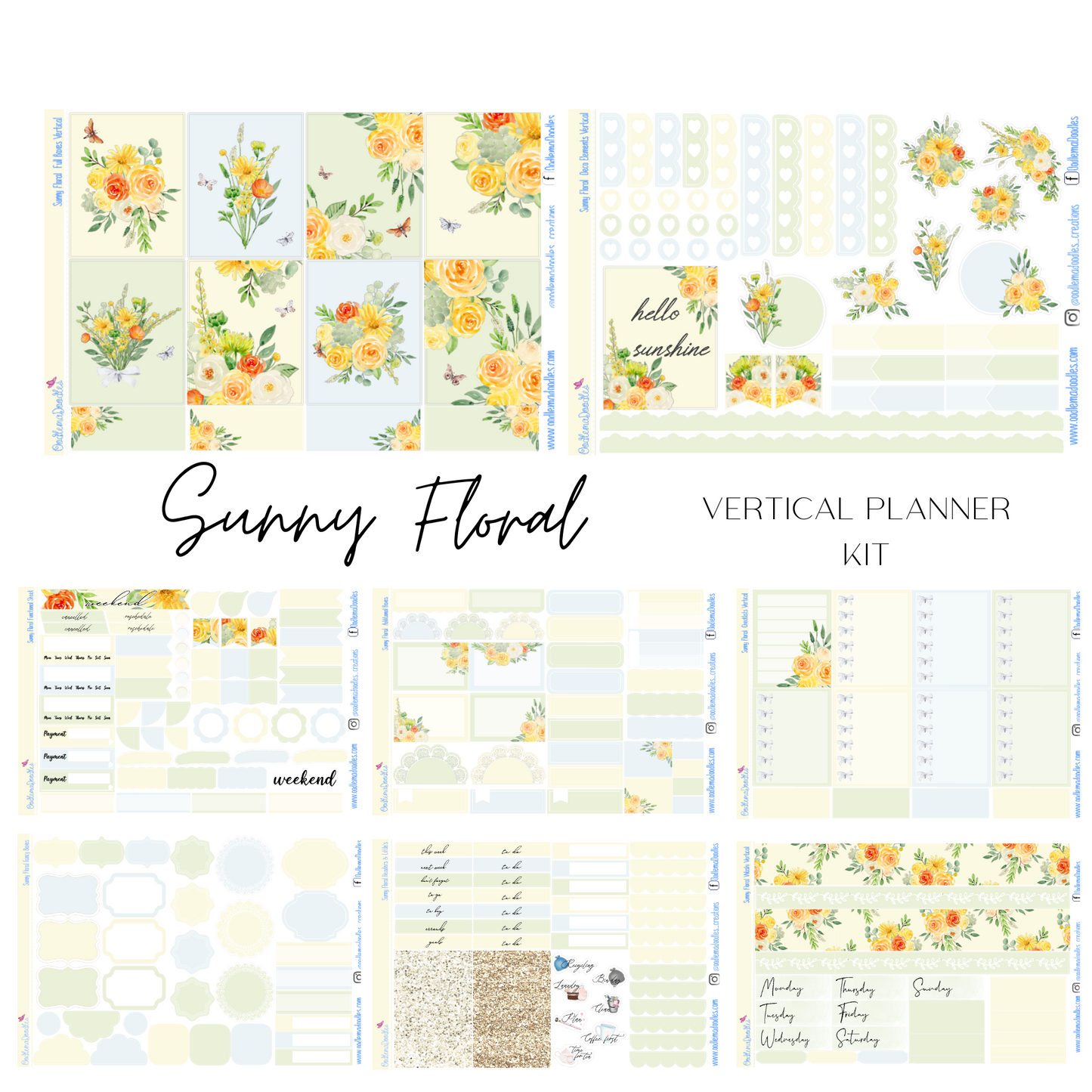 Sunny Floral Vertical Weekly